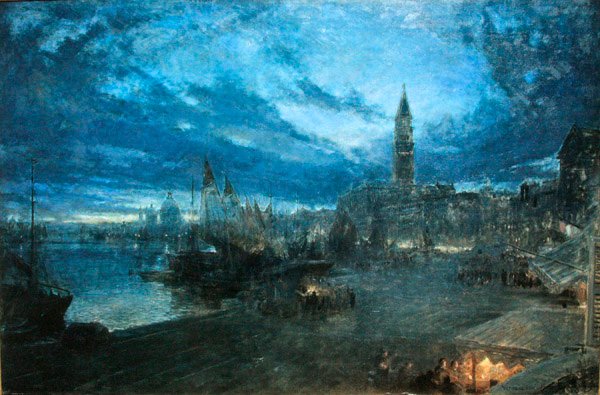 Venedig från Riva Schiavoni av Albert Goodwin