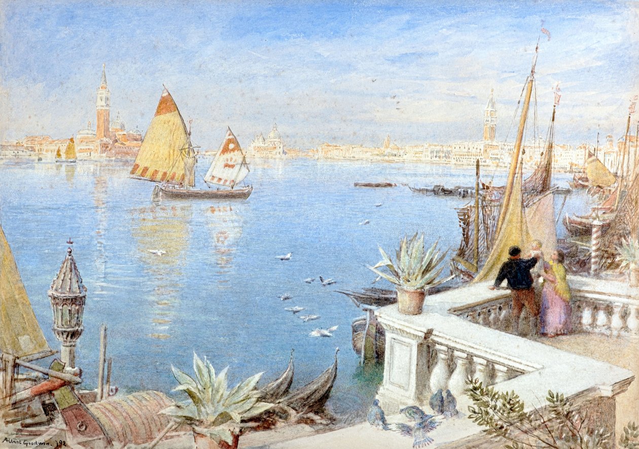 Venedig 1892 (akvarell) av Albert Goodwin