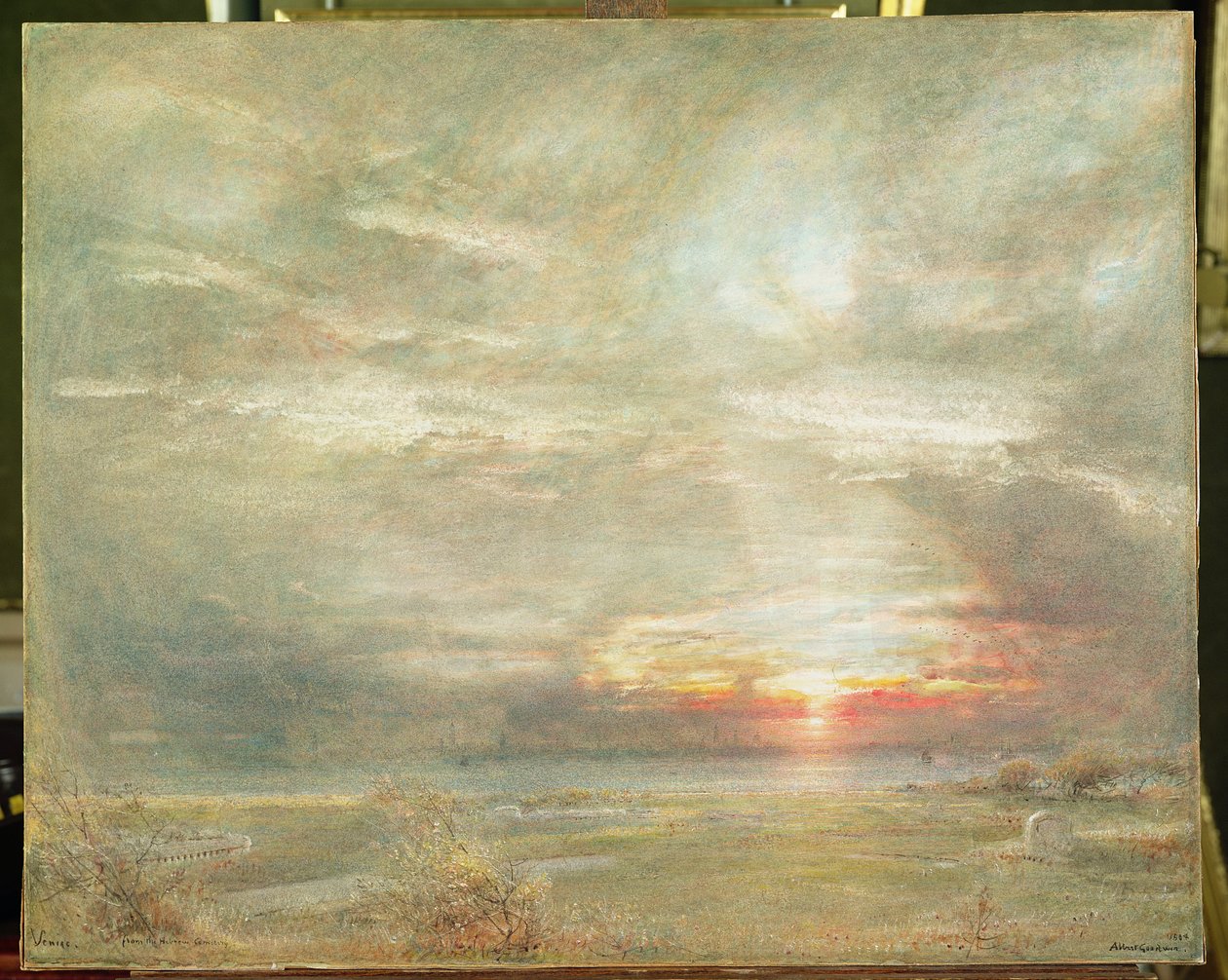Venedig från den hebreiska kyrkogården av Albert Goodwin