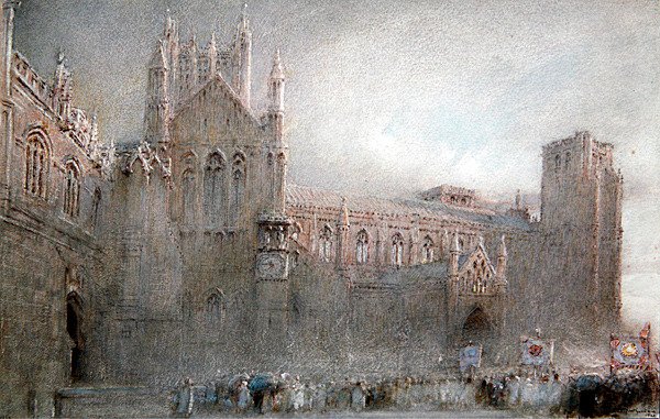 Wells katedral av Albert Goodwin