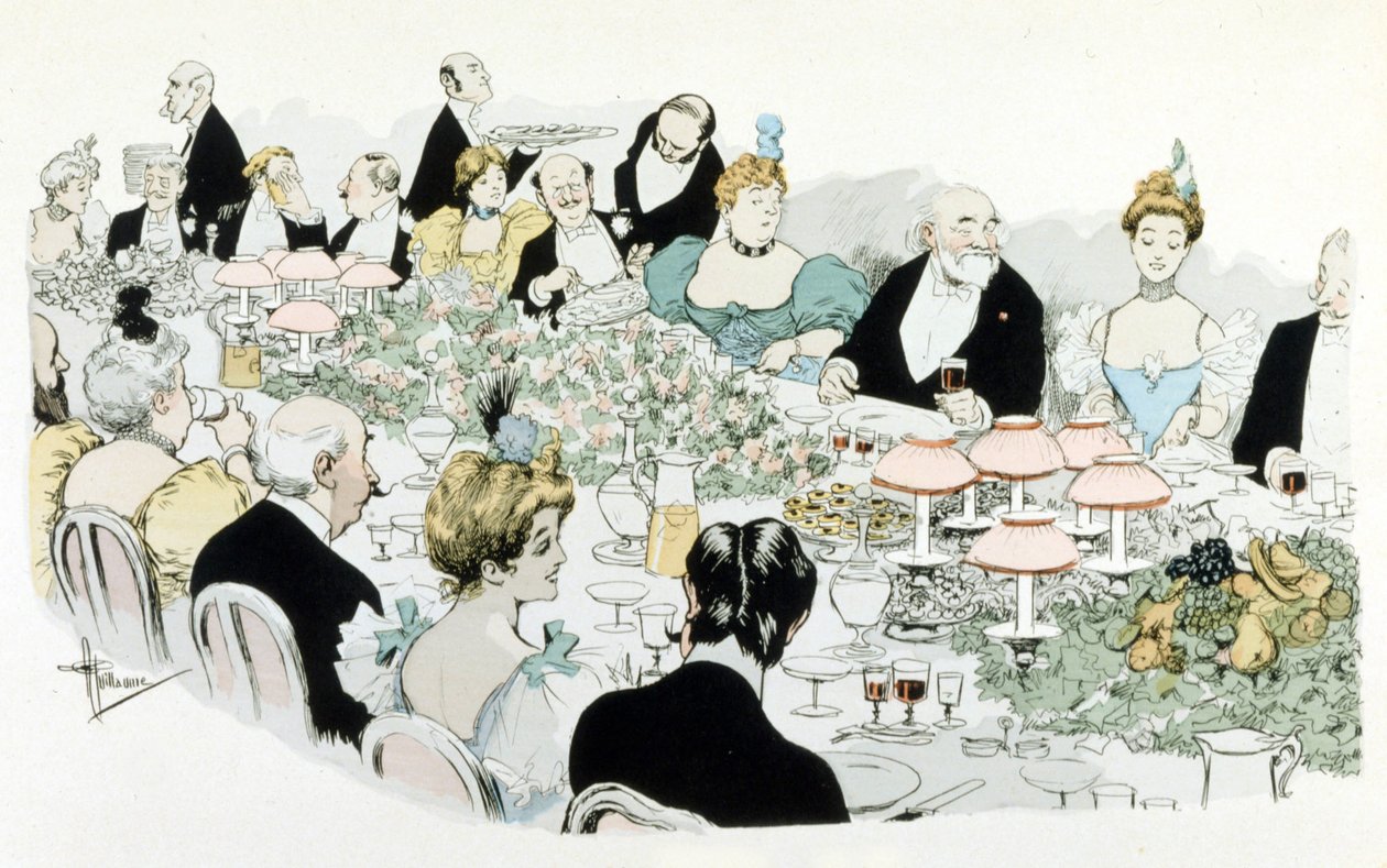 Middag av A. Guillaume 1908 (teckning) av Albert Guillaume