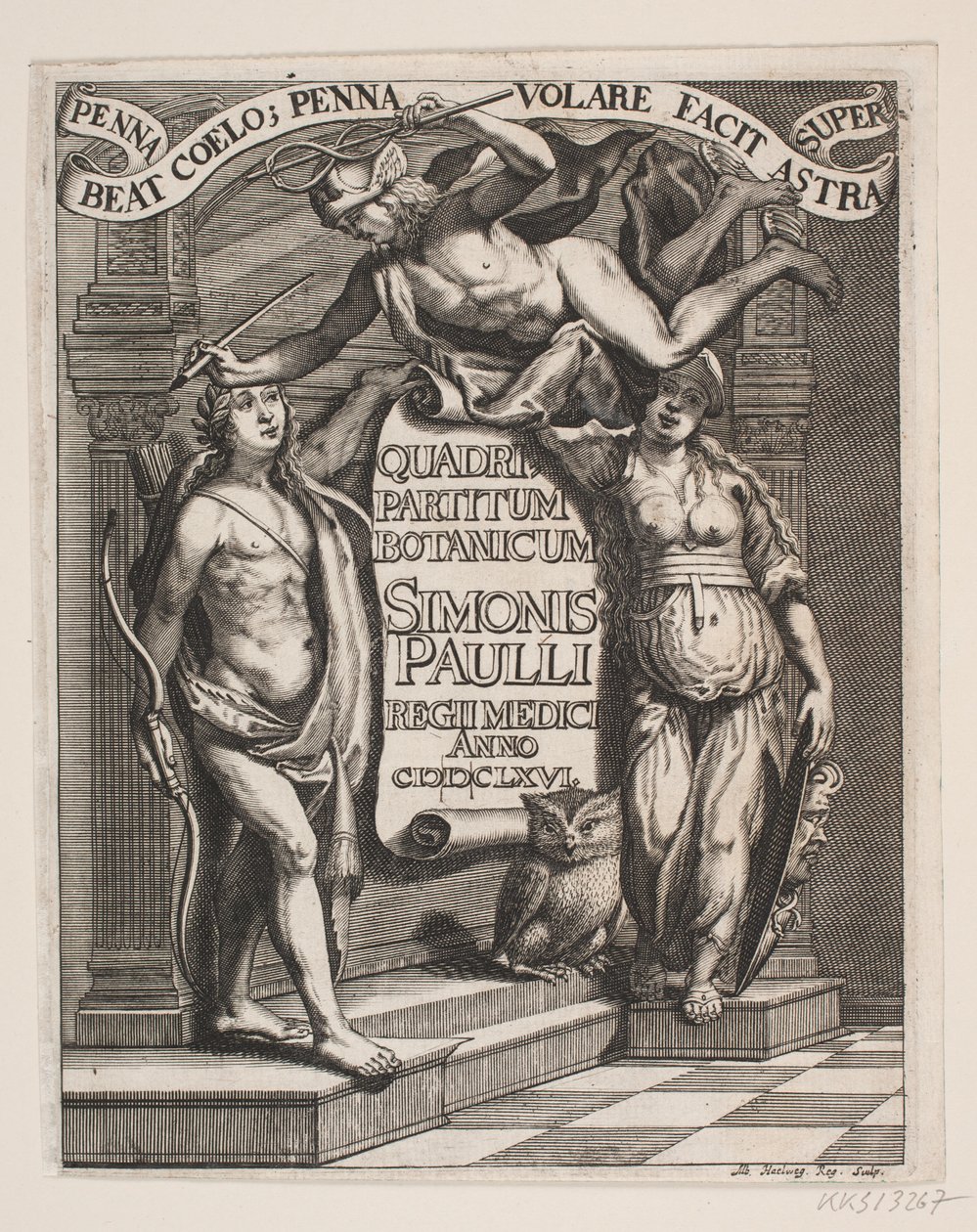 Titelblad til Simon Paulli, "Quadripartitum Botanicum", 1667 av Albert Haelwegh