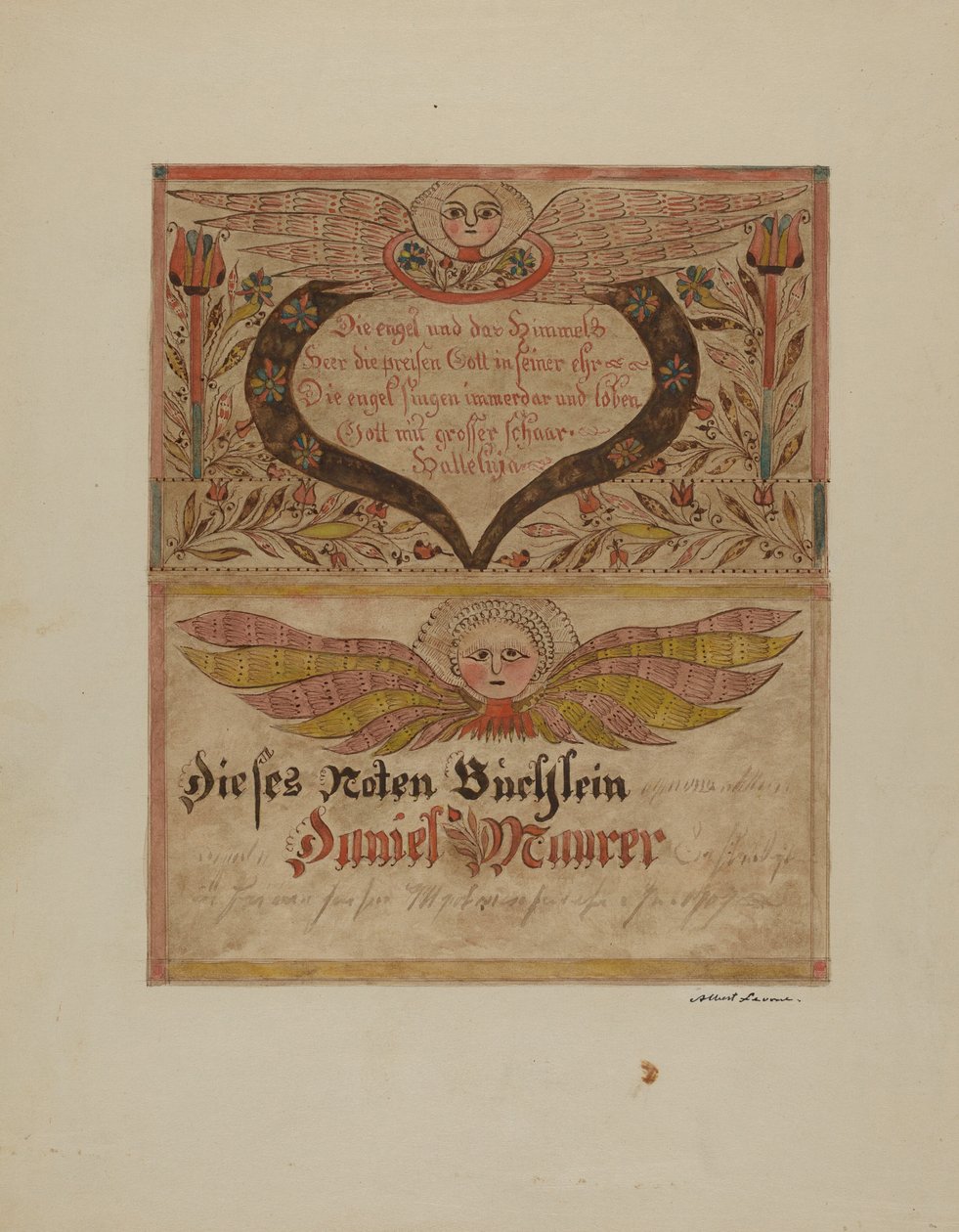 Manuskript och miniatyr, ca. 1937. av Albert J. Levone