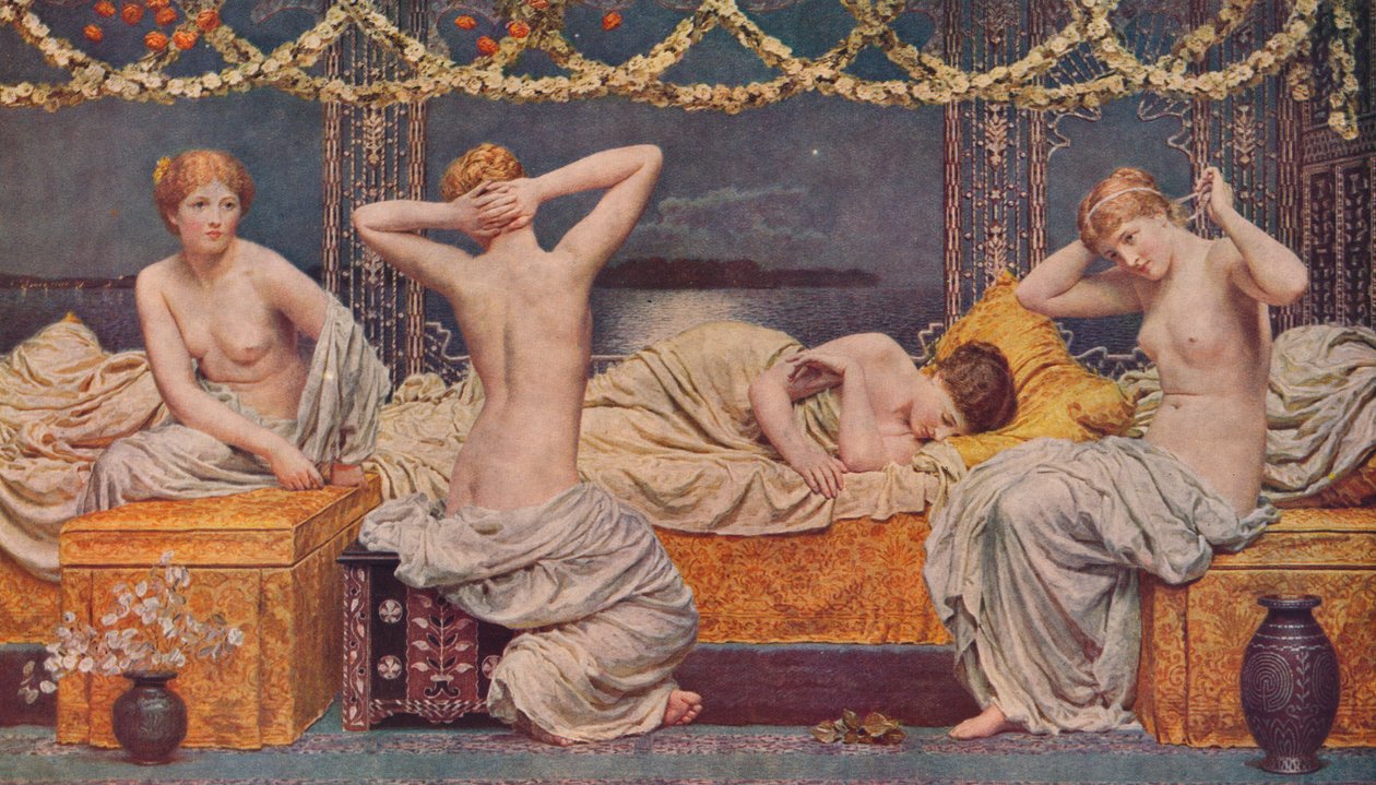 En sommarnatt, 1890, 1938 av Albert Joseph Moore