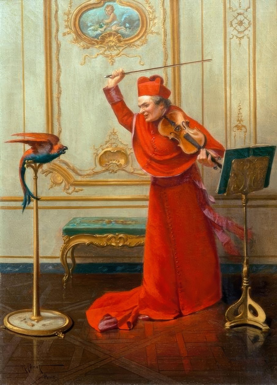 Kardinal med en papegoja av Albert Joseph Penot
