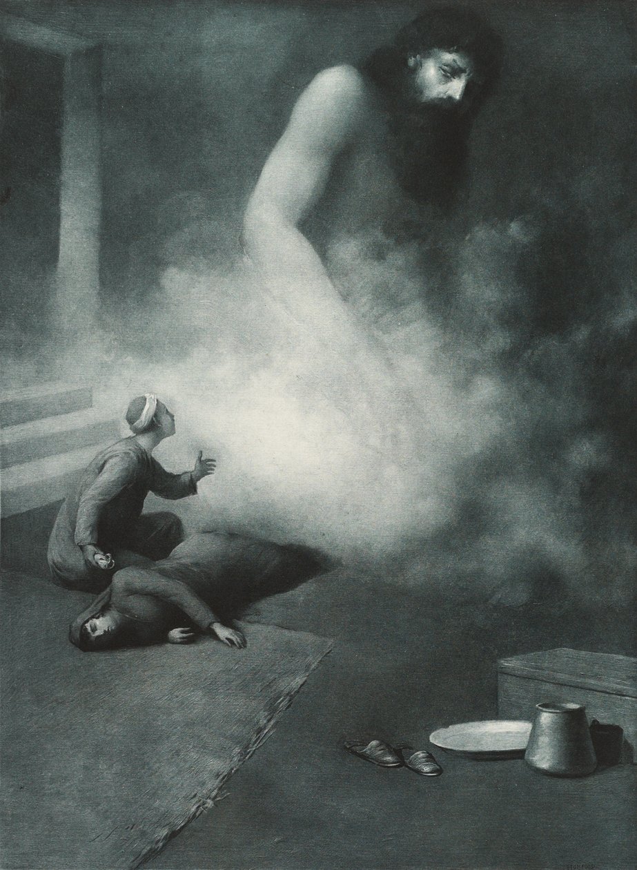 Aladdin and the Genie, 1897 av Albert Letchford
