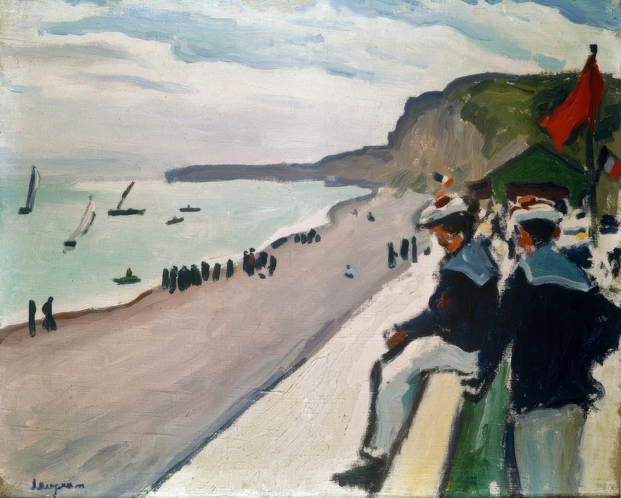 På stranden i Fecamp av Albert Marquet