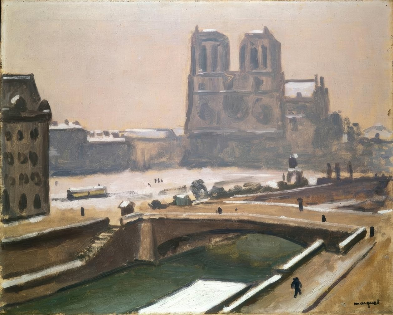 Notre-Dame i snön av Albert Marquet