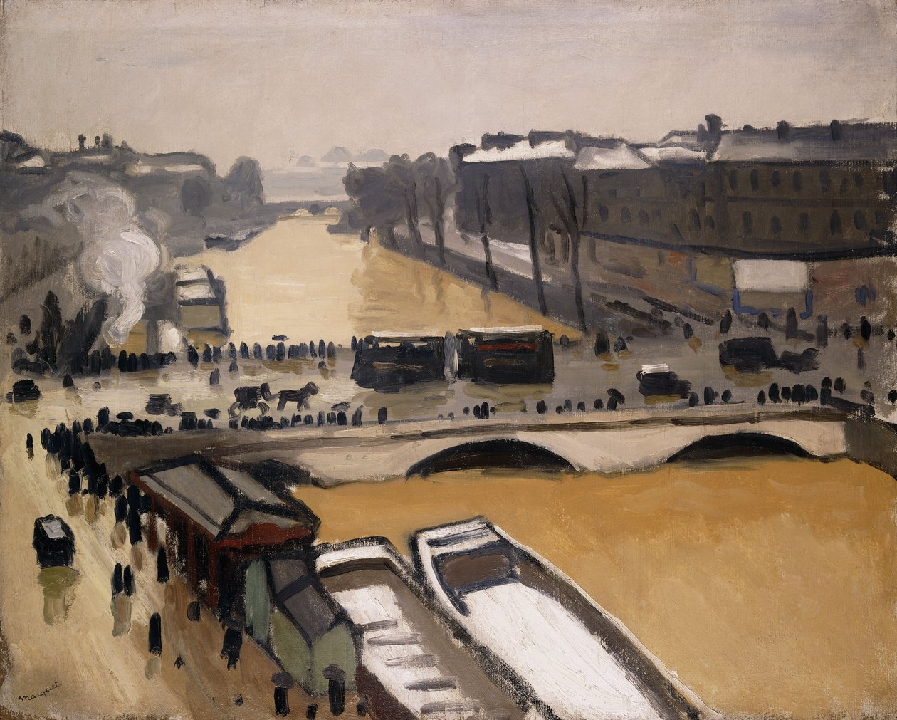 Paris, St. Michel-bron av Albert Marquet