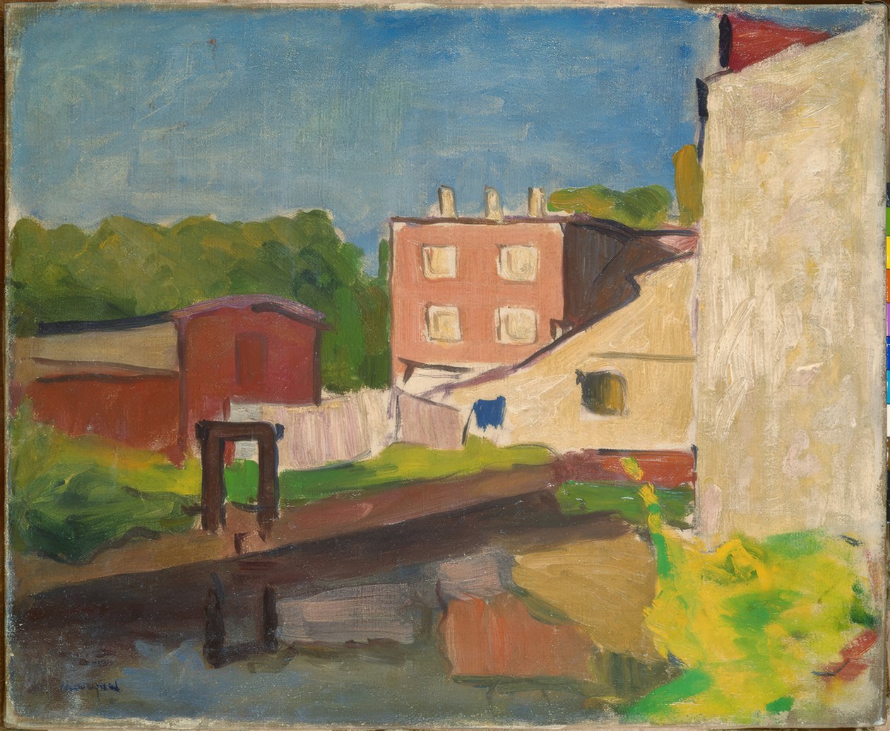 Rosa hus i Arcueil av Albert Marquet