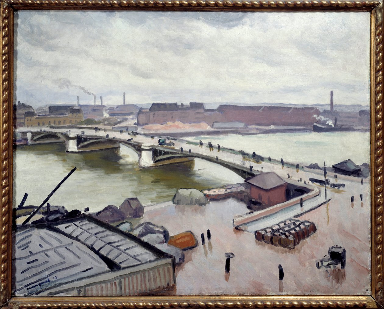Hamnen i Rouen av Albert Marquet