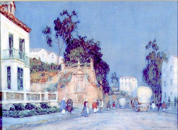 Tidig kväll i en spansk stad av Albert Moulton Foweraker