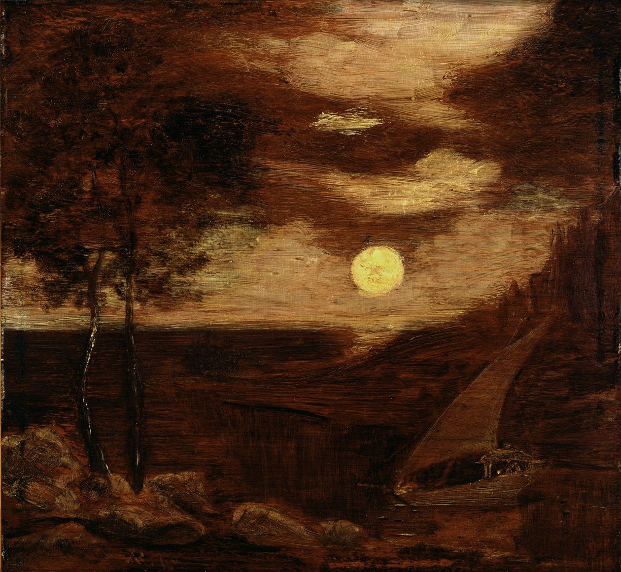 De älskandes båt av Albert Pinkham Ryder