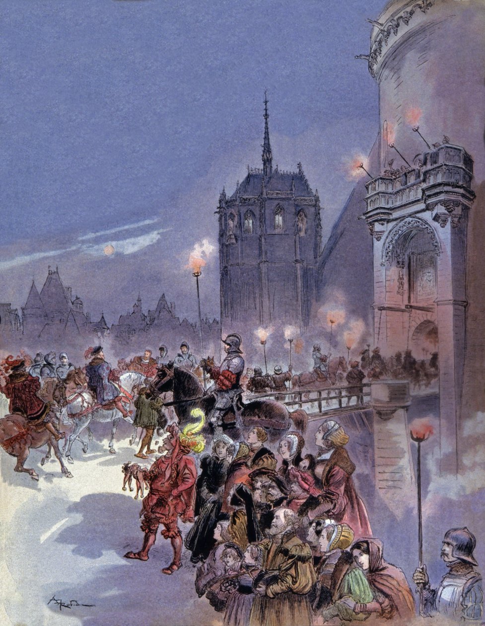 Karl V och Frans I av Albert Robida