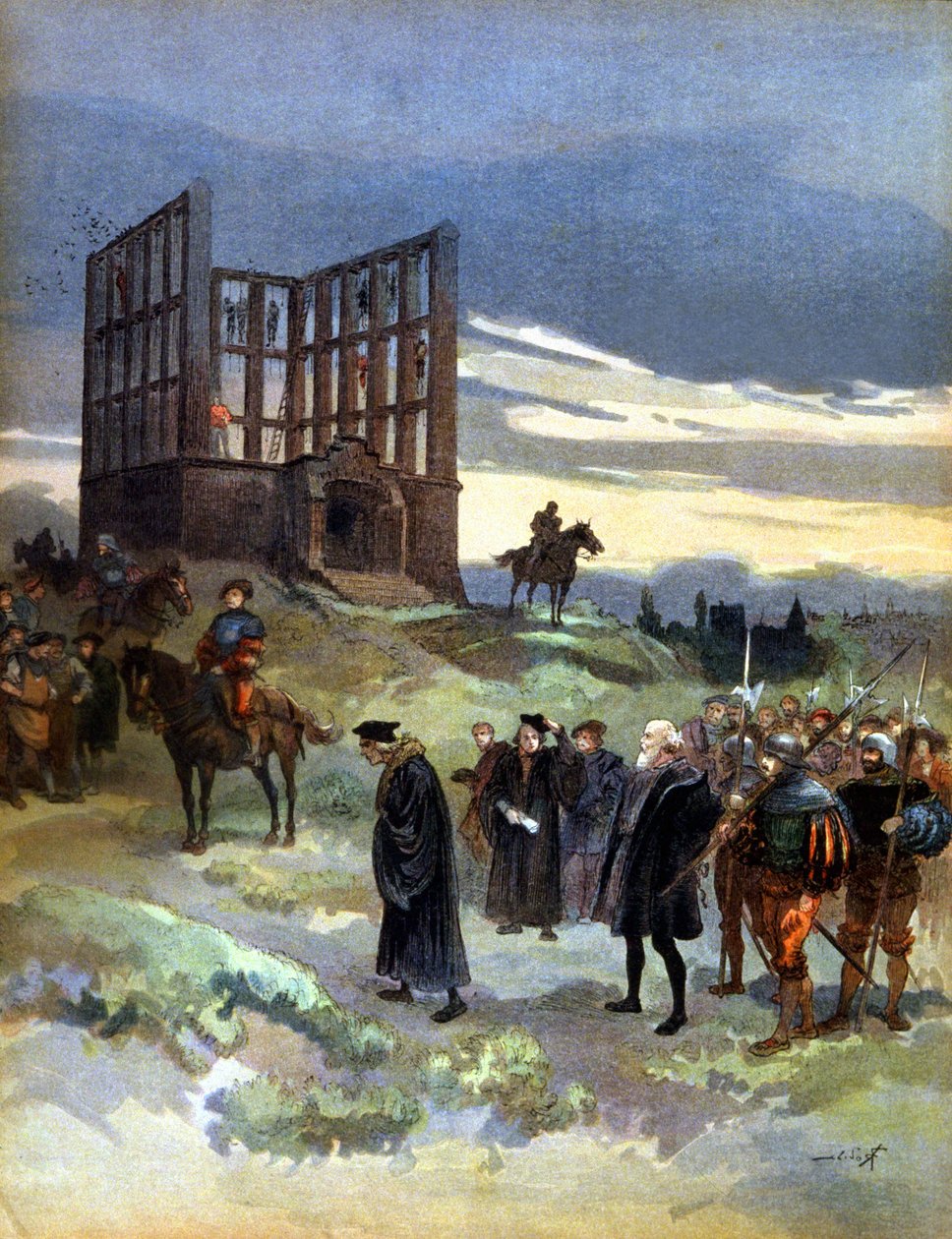 Hängningen av superintendant Semblancay (1527) av Albert Robida