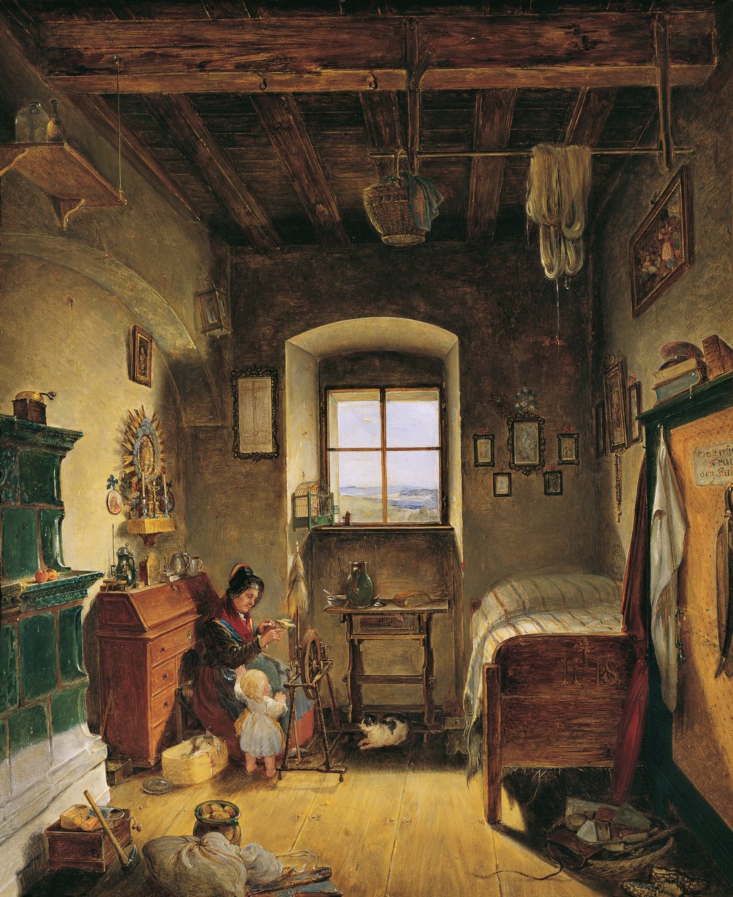 Landwehr-mannens änka (Bauernstube) av Albert Schindler