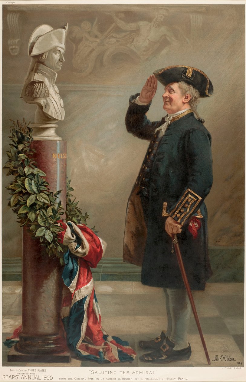 "Salutering av amiralen av Albert William (after) Holden