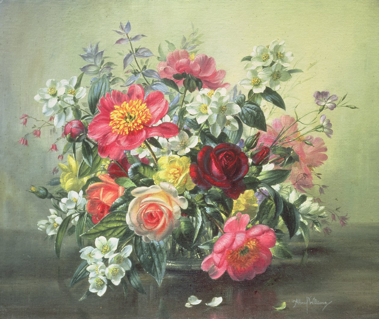 AB311 Blommor i romantisk juni av Albert Williams