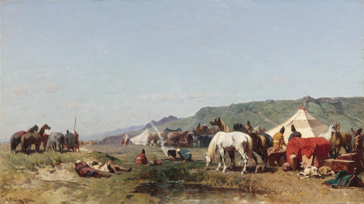 Ein arabisches Feldlager av Alberto Pasini
