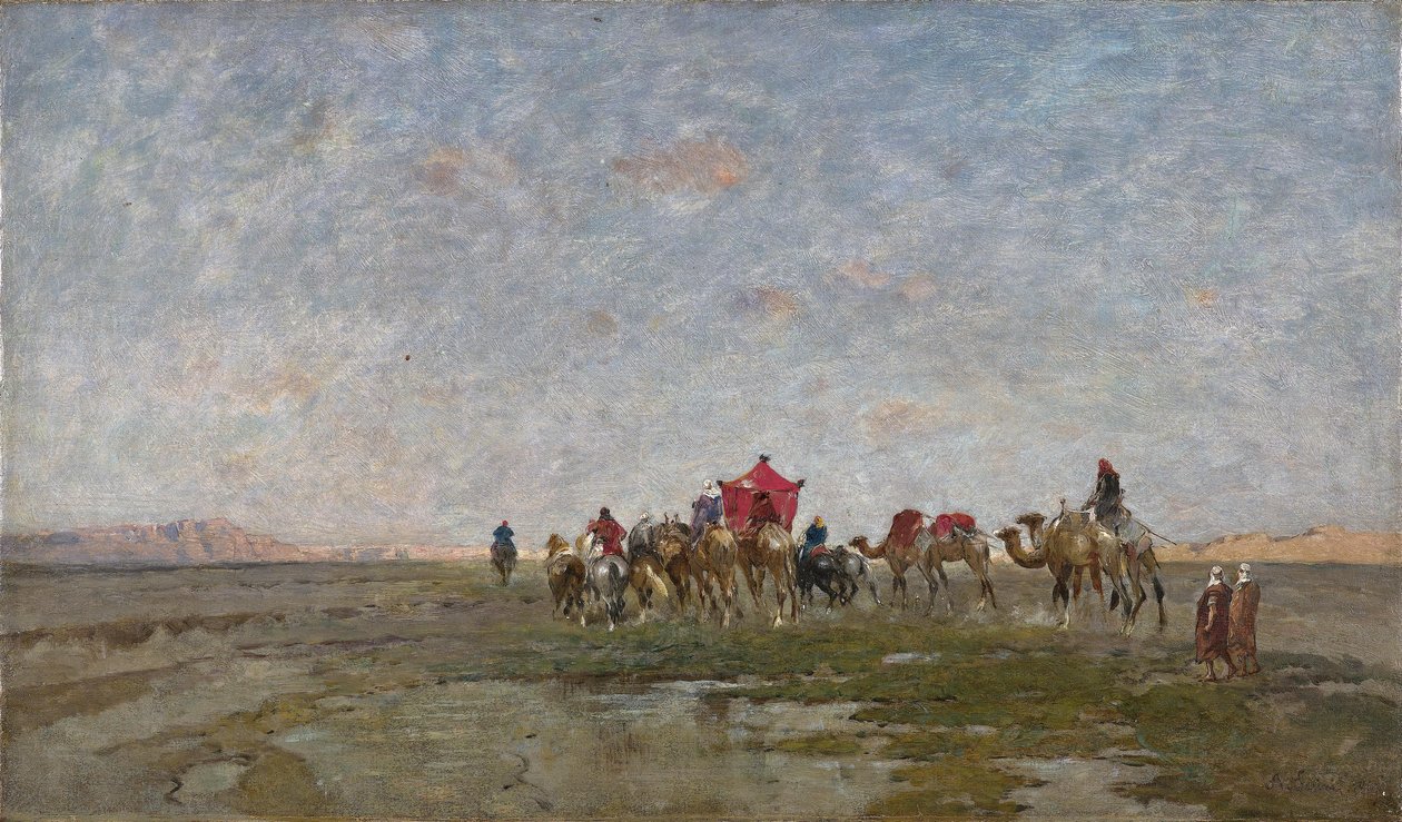 Karawane in der Wüste av Alberto Pasini