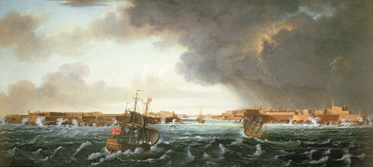 Utsikt över Valetta, Malta av Alberto Pullicino