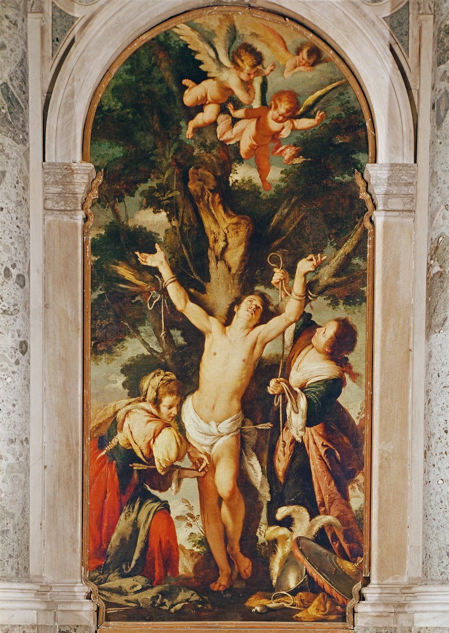 S:t Sebastians martyrskap i Benedikt XIII:s kapell av Alberto Sforza