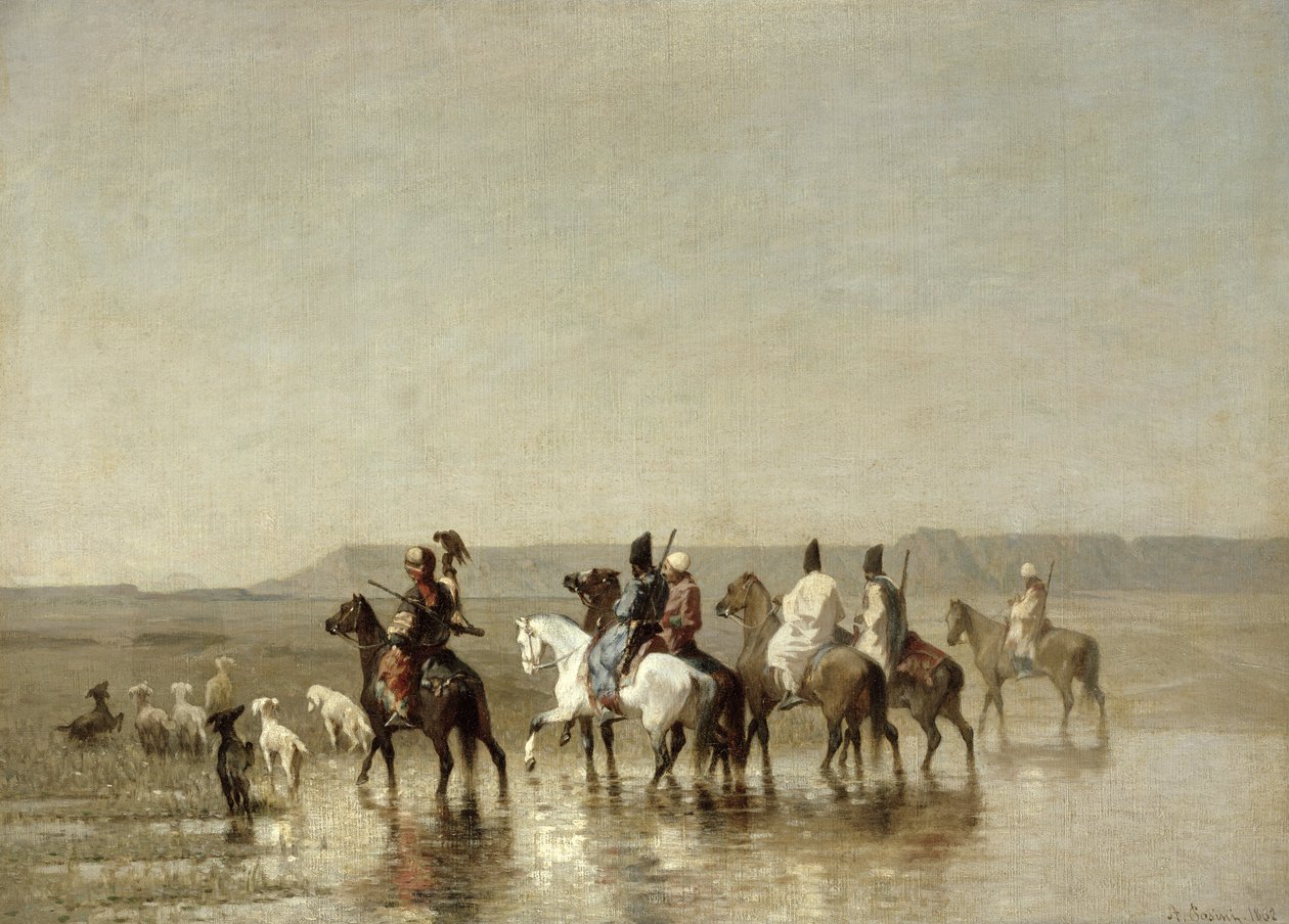 En falkjakt, 1862 av Alberto Pasini