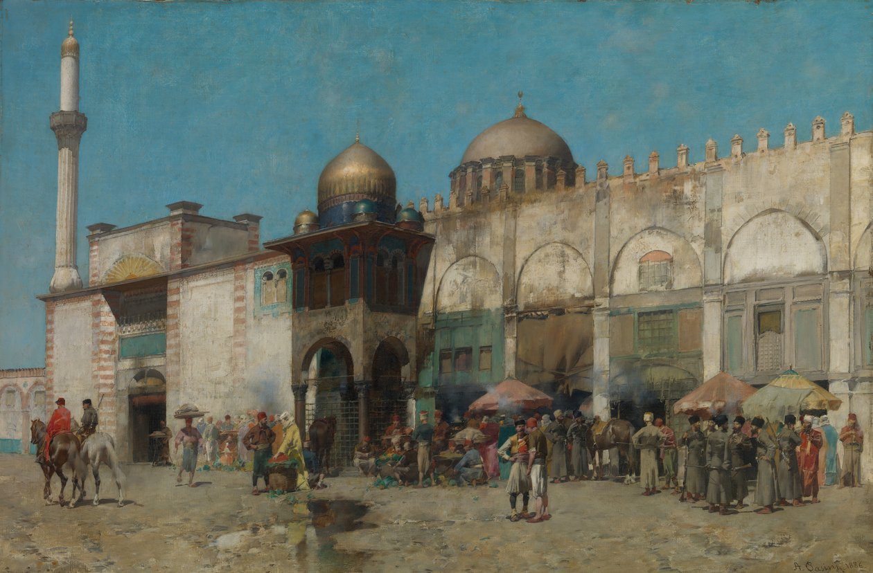 En moské, 1886. av Alberto Pasini