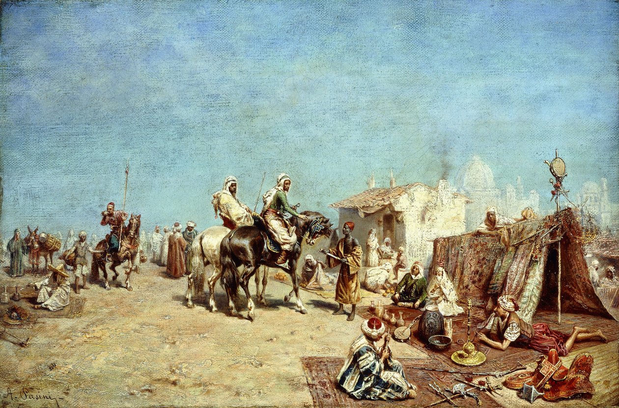 Ett arabiskt läger, av Alberto Pasini