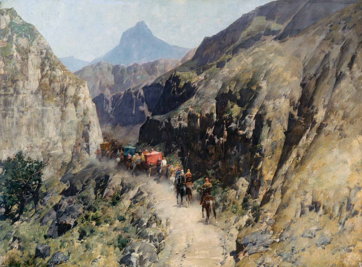 Karavan i Persien av Alberto Pasini