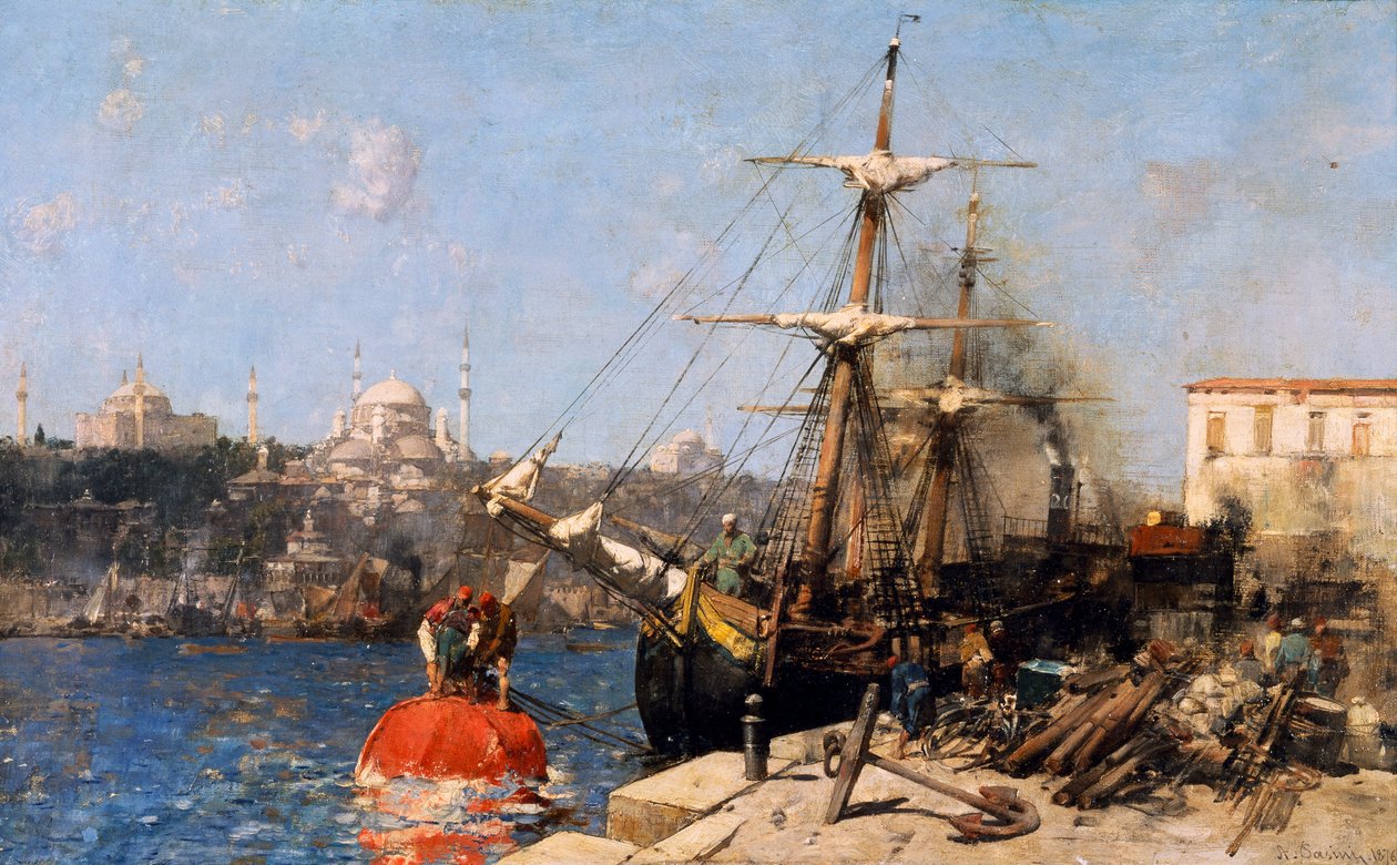 gyllene horn av Alberto Pasini