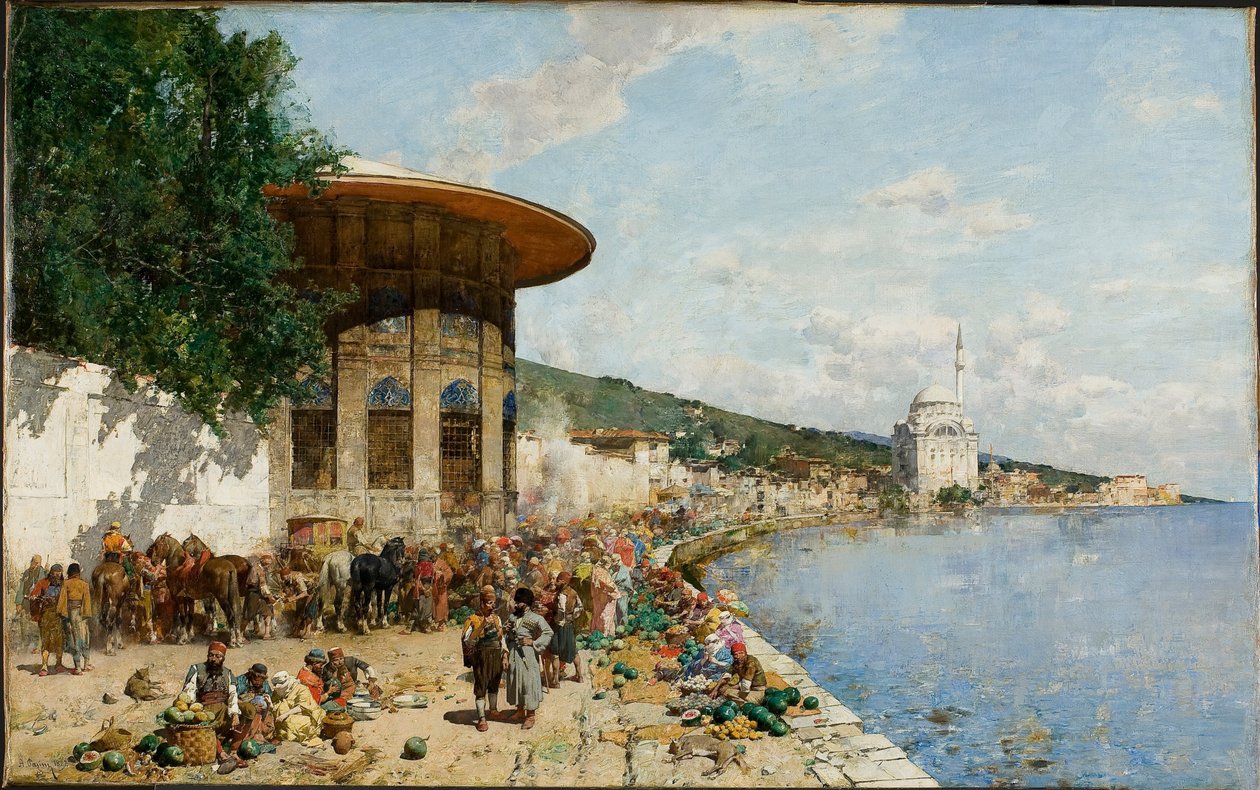 Marknadsdag i Konstantinopel av Alberto Pasini