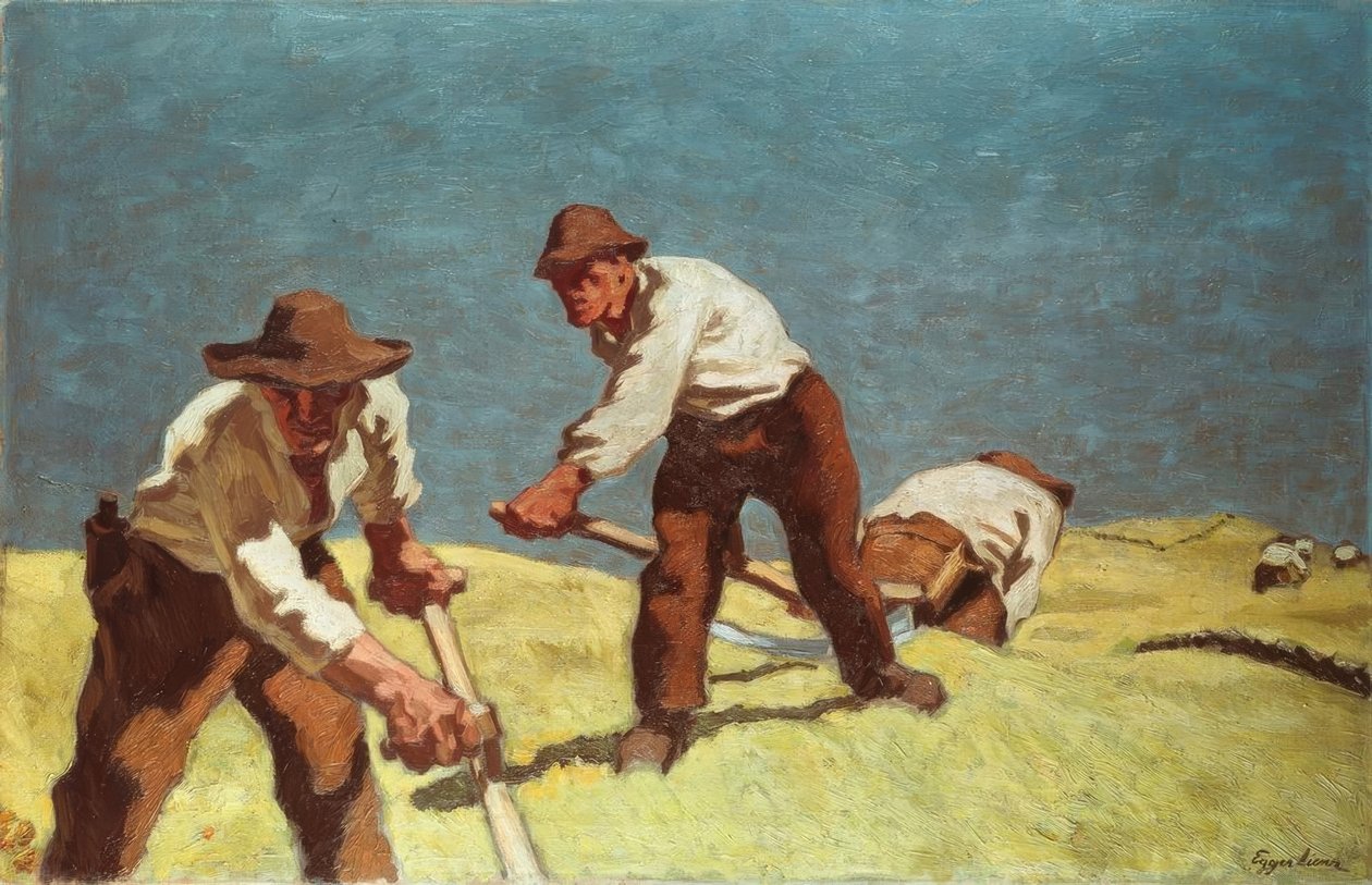 Slåtter fjällbönder av Albin Egger Lienz