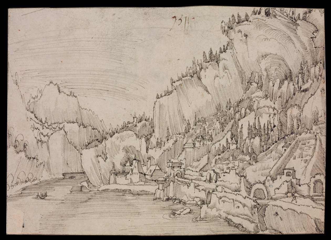 Sarmingstein vid Donau av Albrecht Altdorfer