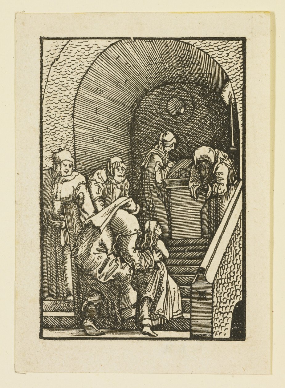 Presentationen av jungfrun i templet av Albrecht Altdorfer