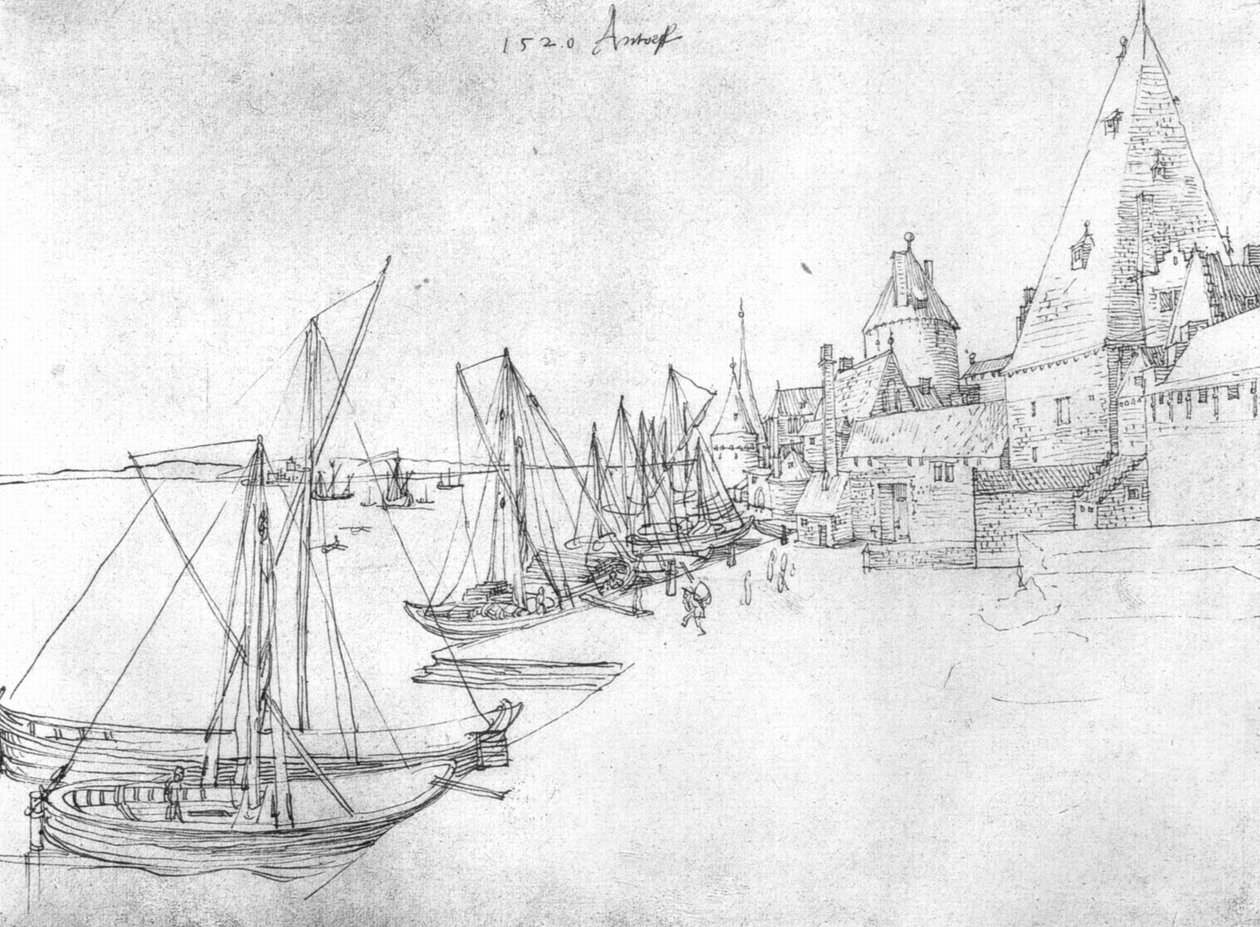 Der Hafen von Antwerpen av Albrecht Dürer