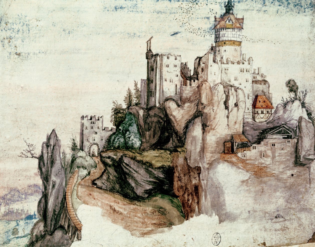 Befäst slott av Albrecht Dürer