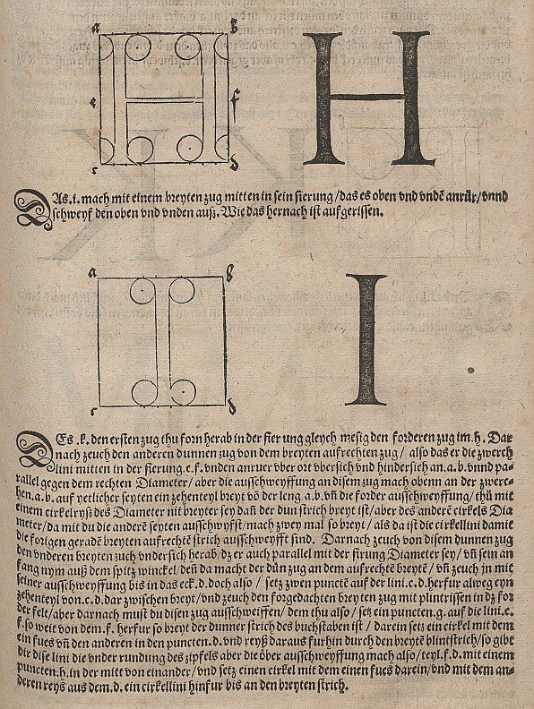 Konstruktion von Buchstaben av Albrecht Dürer