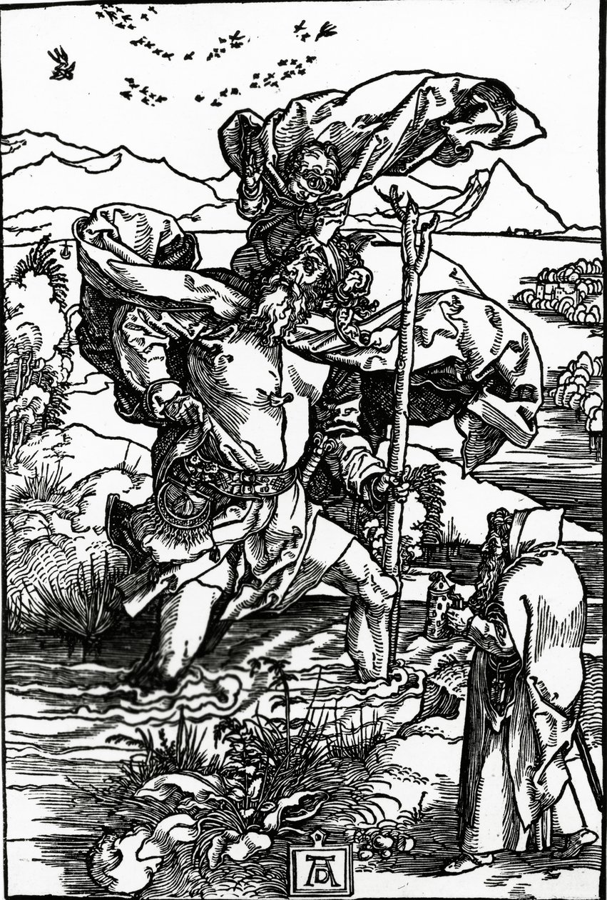 S:t Christopher med fåglarnas flykt, c.1503-4 av Albrecht Dürer
