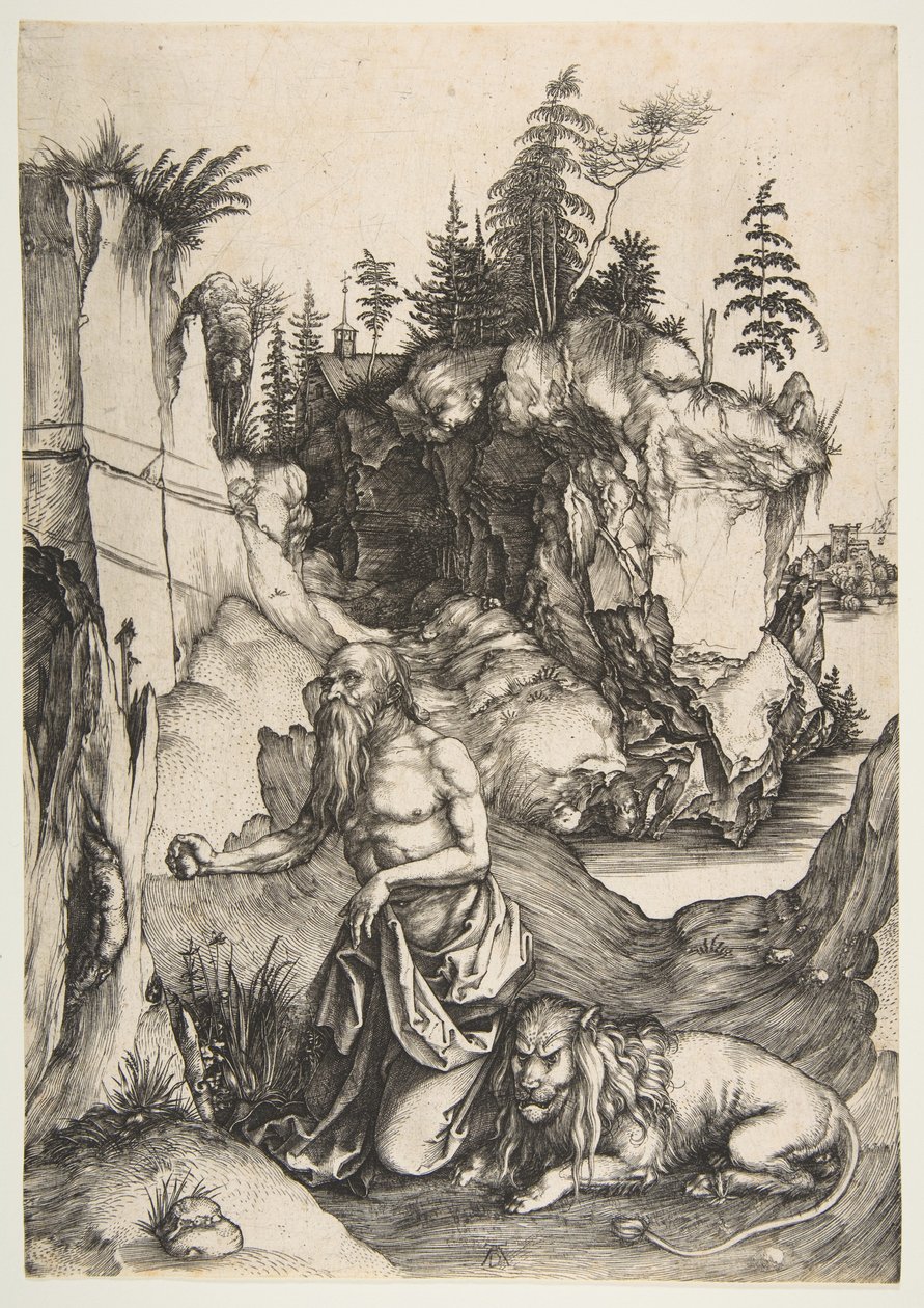 St Jerome Penitent in the Wilderness av Albrecht Dürer