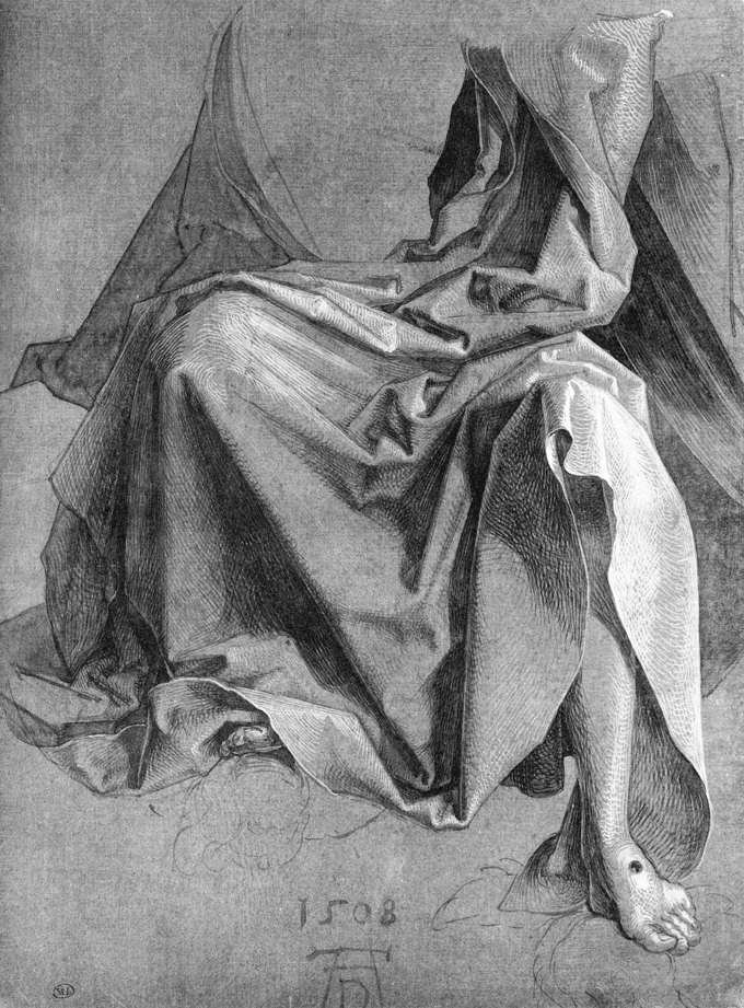 Study of a Drapery av Albrecht Dürer