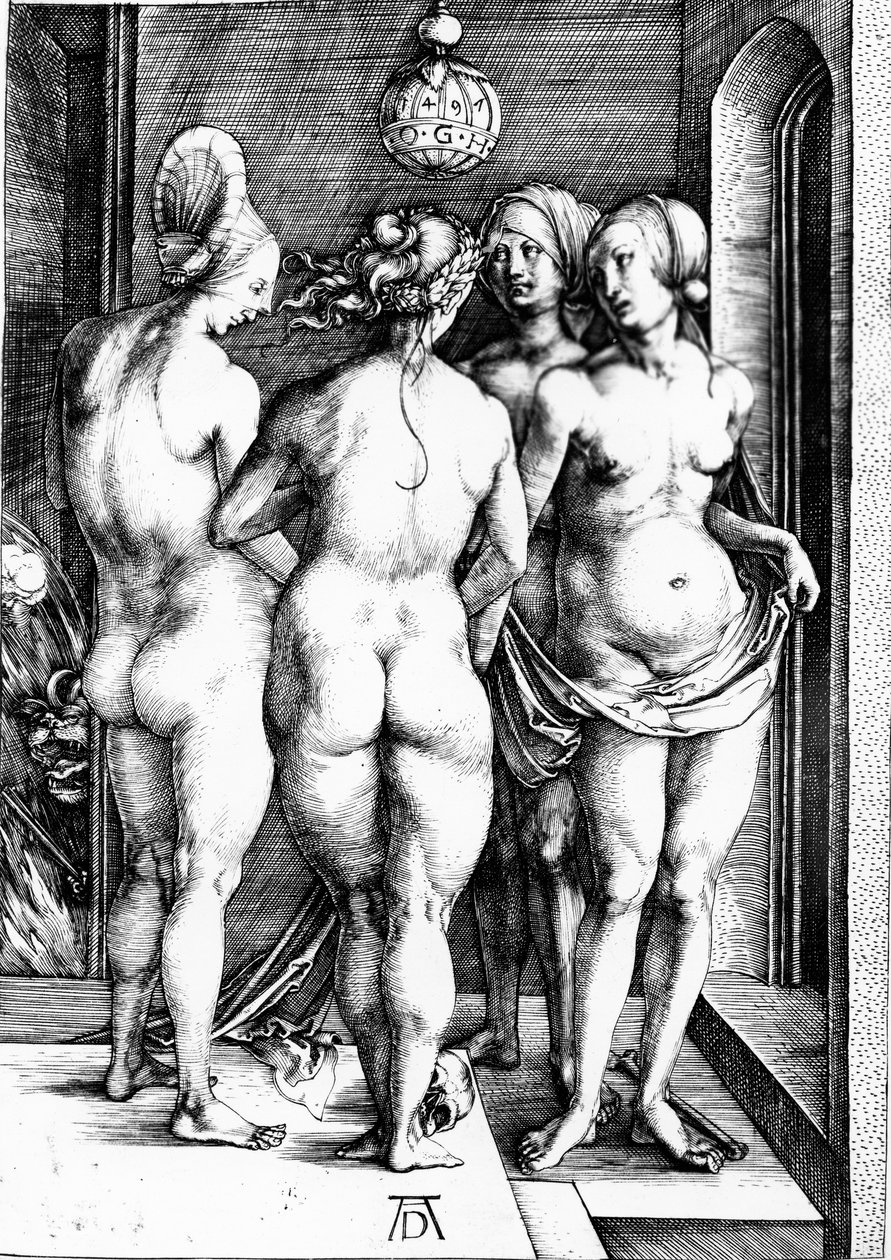 De fyra häxorna, 1497 av Albrecht Dürer