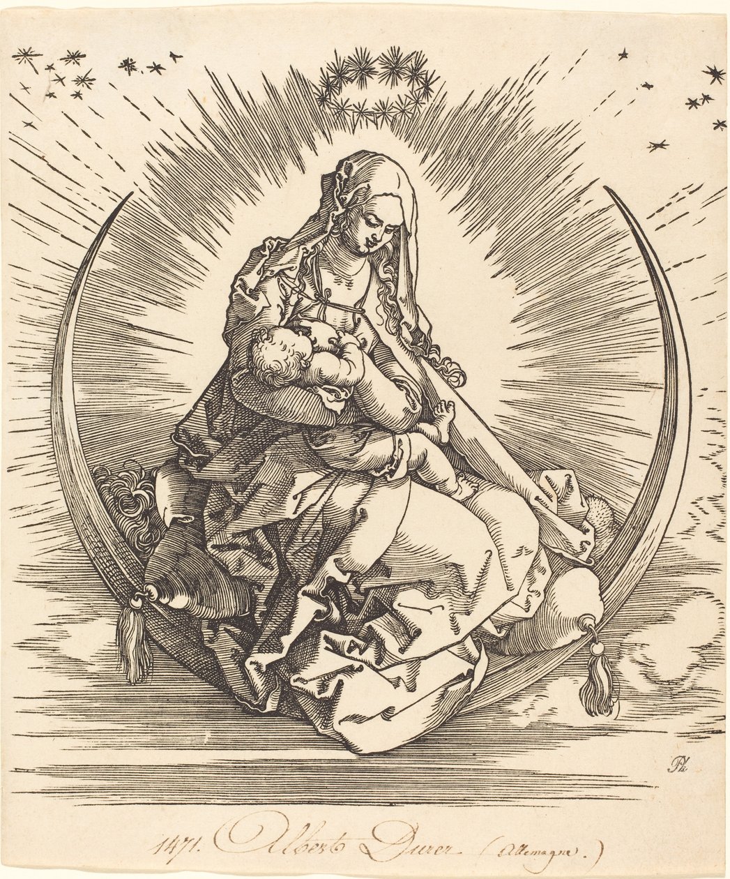Madonna på halvmånen av Albrecht Dürer