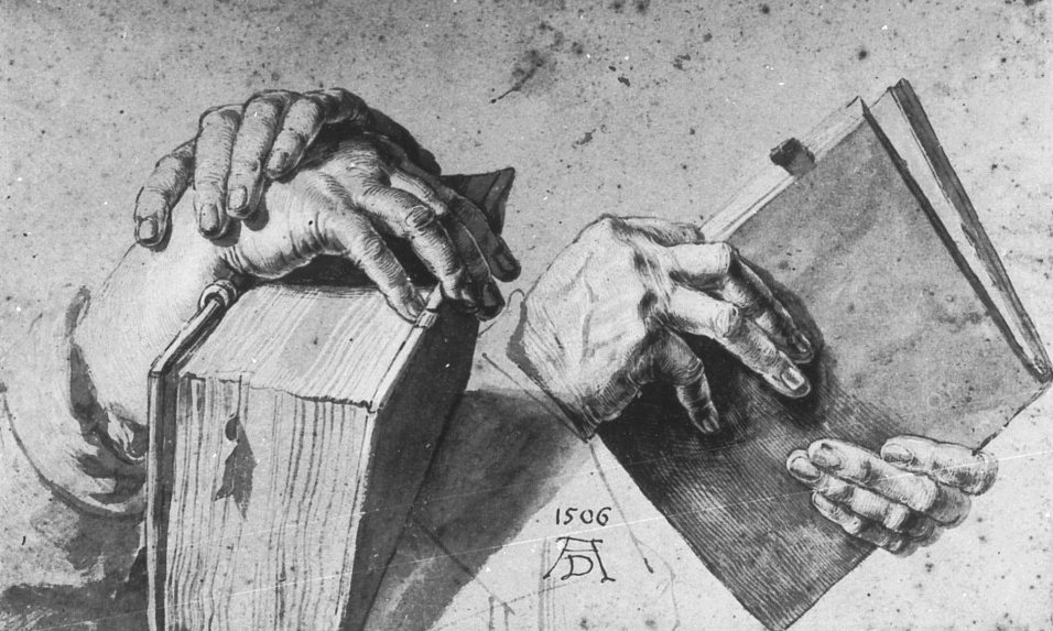 Zwei Paar Hände mit Buch av Albrecht Dürer