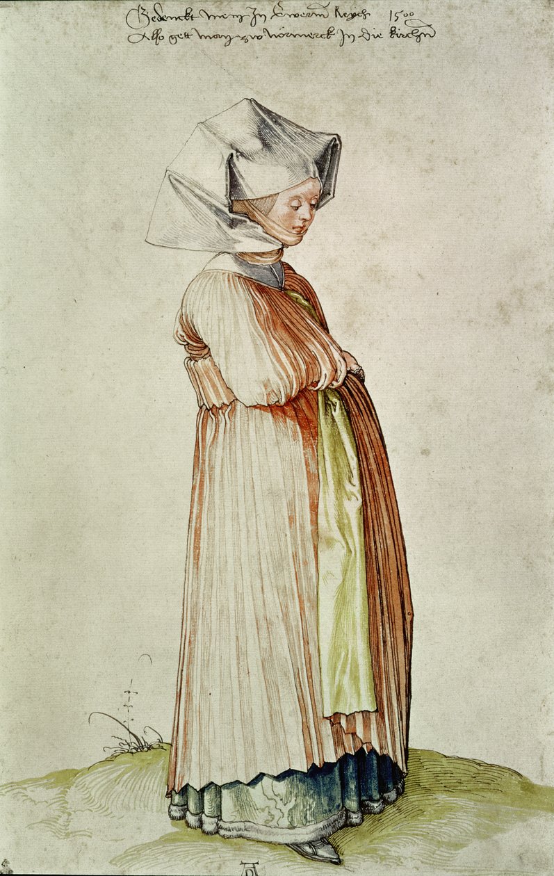 Nürnberg kvinna, akvarell av Albrecht Dürer