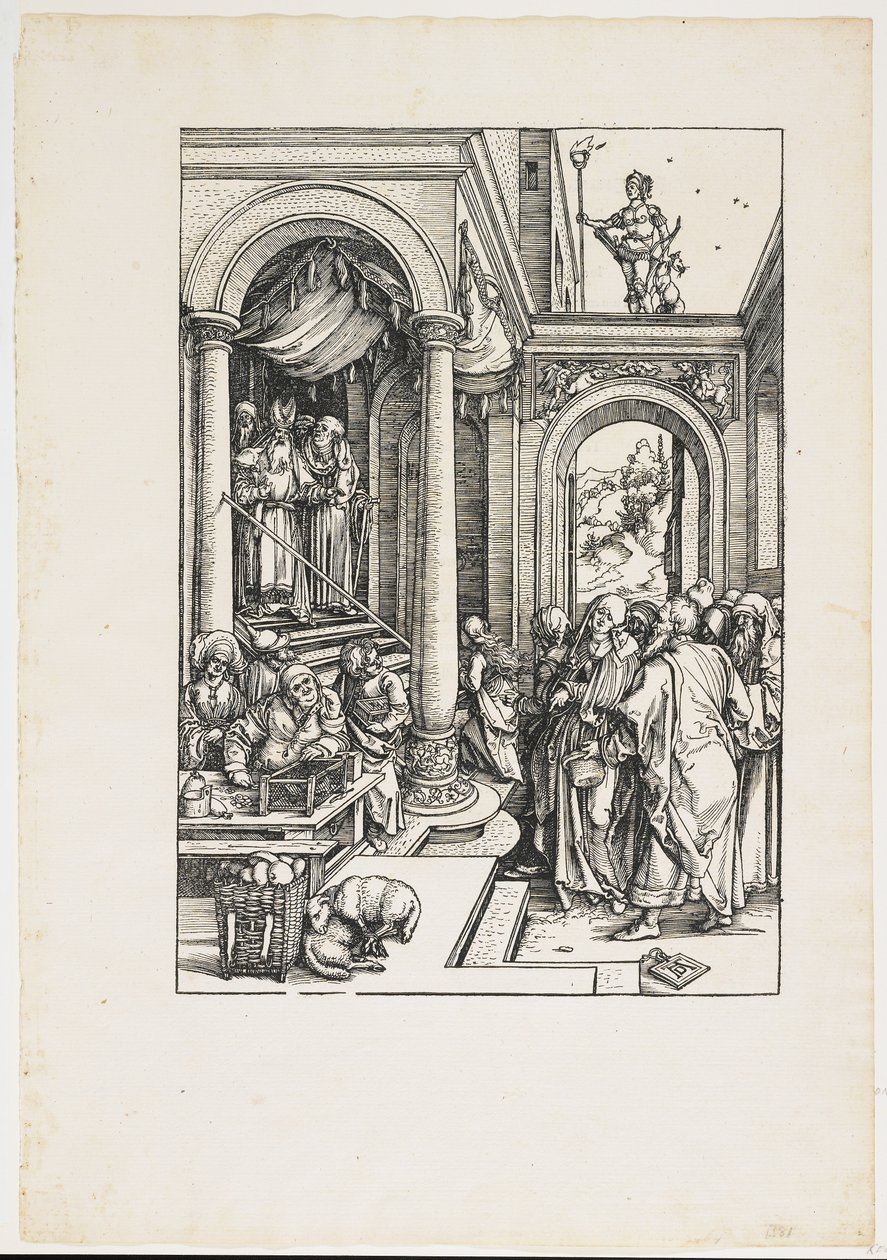 Presentation av jungfrun i templet, 1504-1505 (1511) av Albrecht Dürer