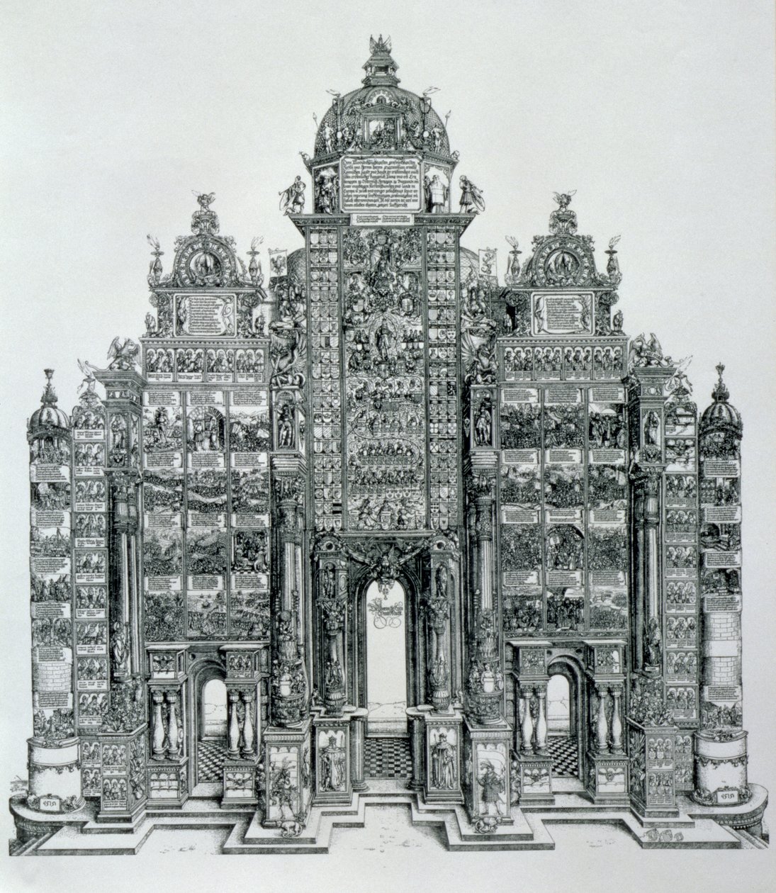 Triumfbågen av kejsar Maximilian I av Tyskland (1459-1519), daterad 1515, pub. 151718 av Albrecht Dürer