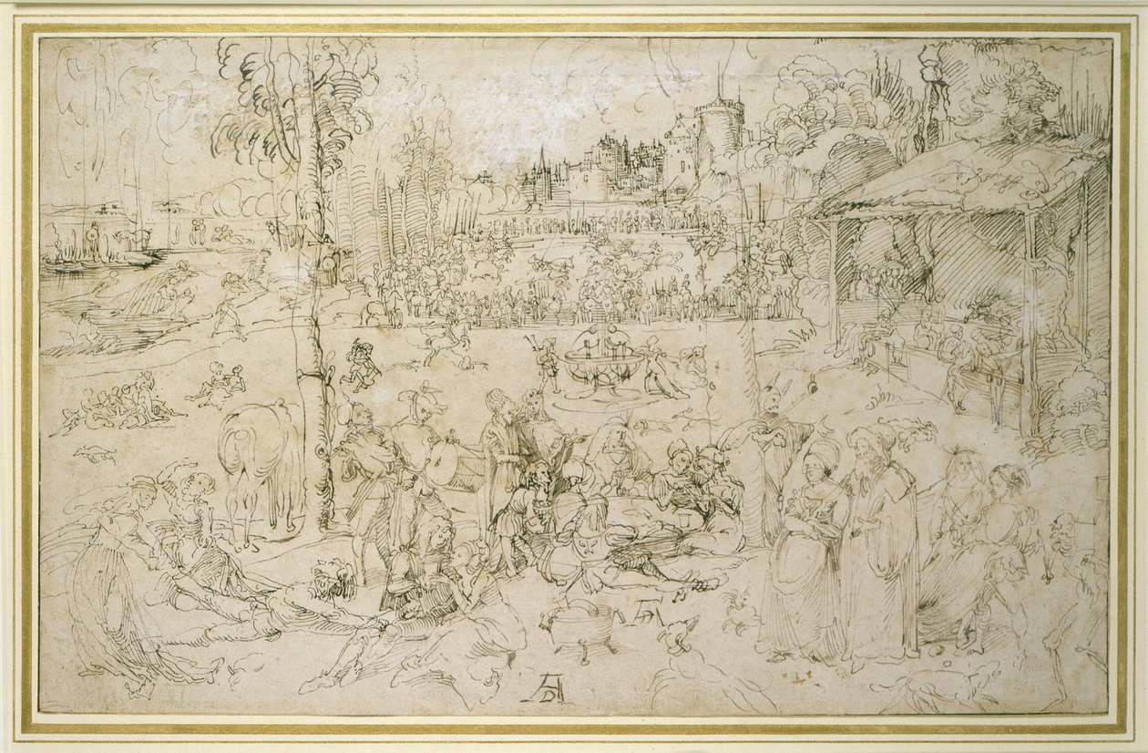 The Pleasures of the World, c.1496-97 (penna och bläck på papper) av Albrecht Dürer