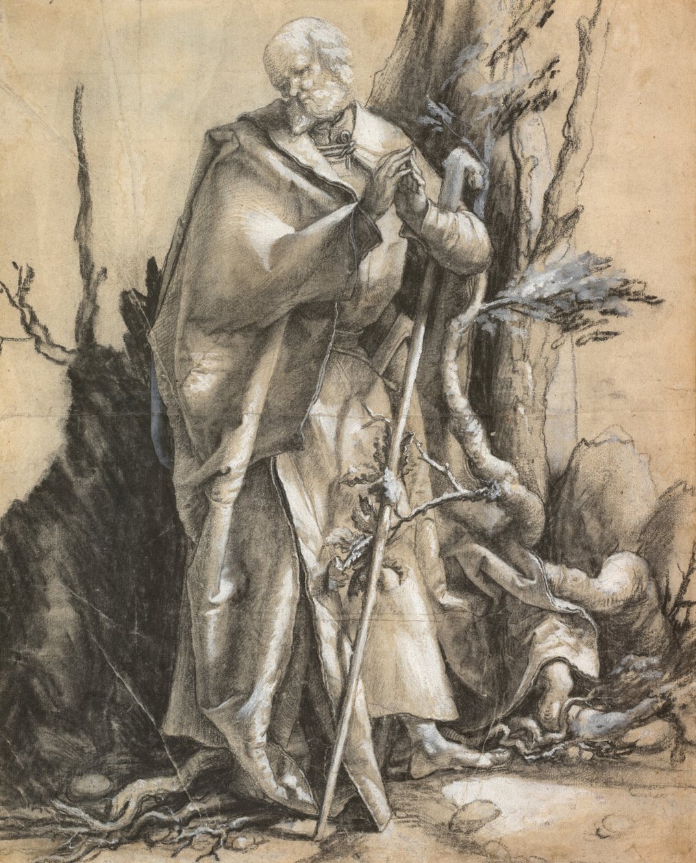 Bearded Saint in a Forest, c. 1516 av Albrecht Dürer