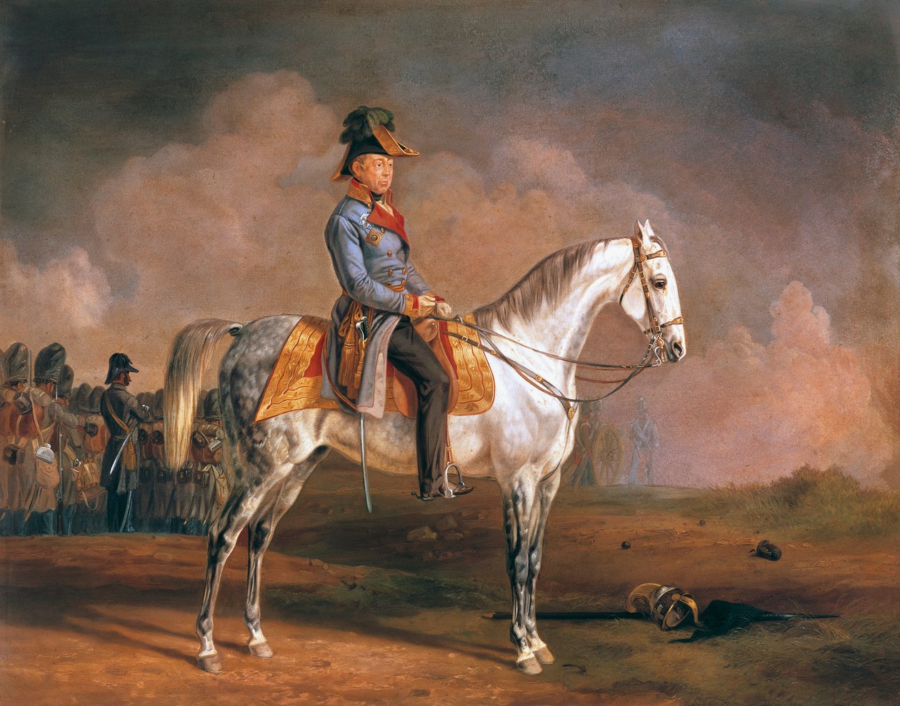 Ridsporträtt av Josef Radetzky (Sedlcany av Albrecht Adam